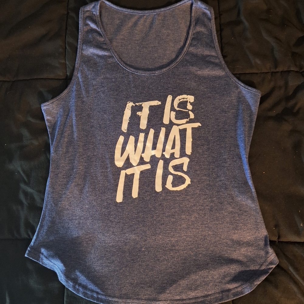 Blue Graphic Tank Top